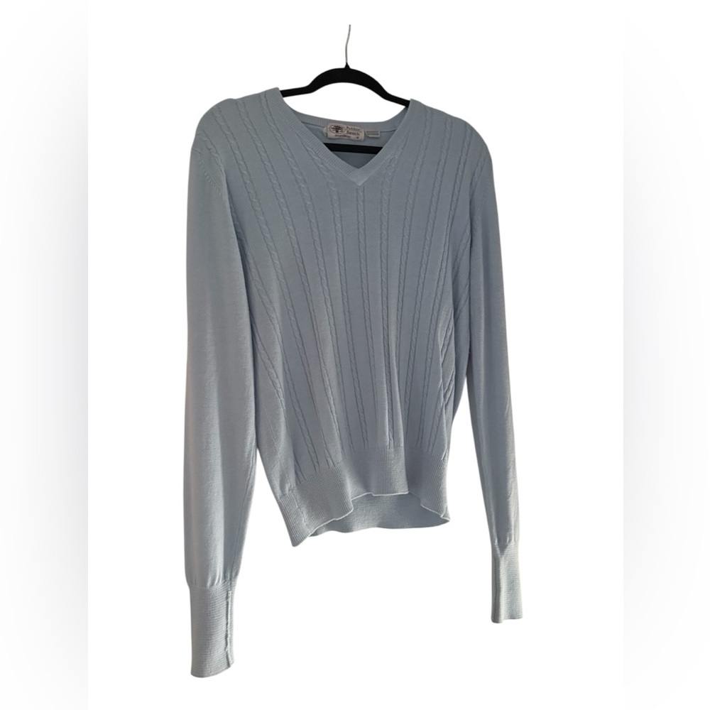 VTG Pebble Beach V-Neck Sweater - Soft Blue